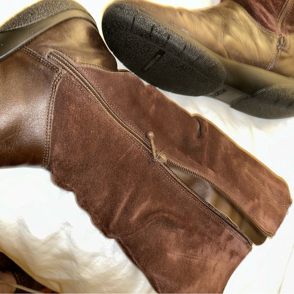 BROWN BOOTS Hotter brown leather and suede boots, LIKE NEW - Picture 7 of 9
